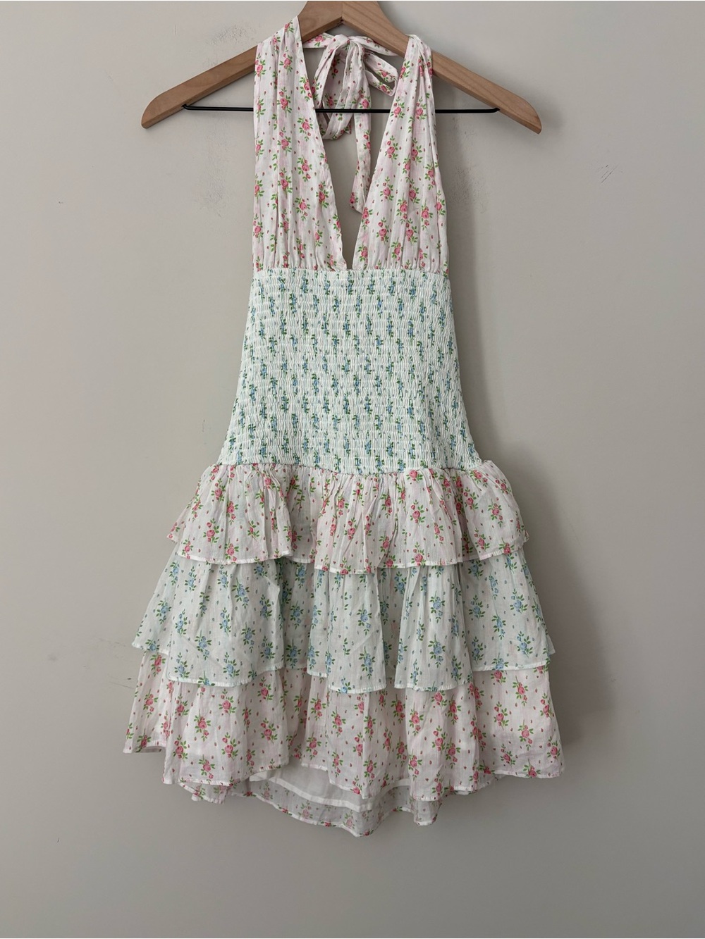 Altar'd State Dresses | Altar'd State Halter Floral Print Dress-M | Color: Blue/Pink/Red | Size: M